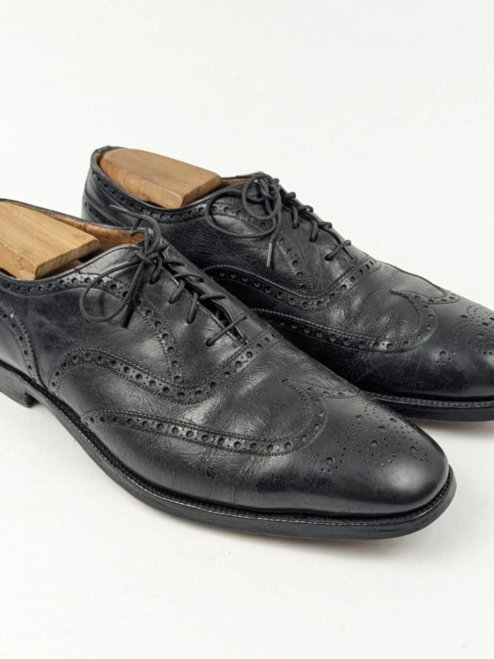 Church's Mens Shoes 100 10 UK 11 US Black Wingtip Handmade in England Churchs